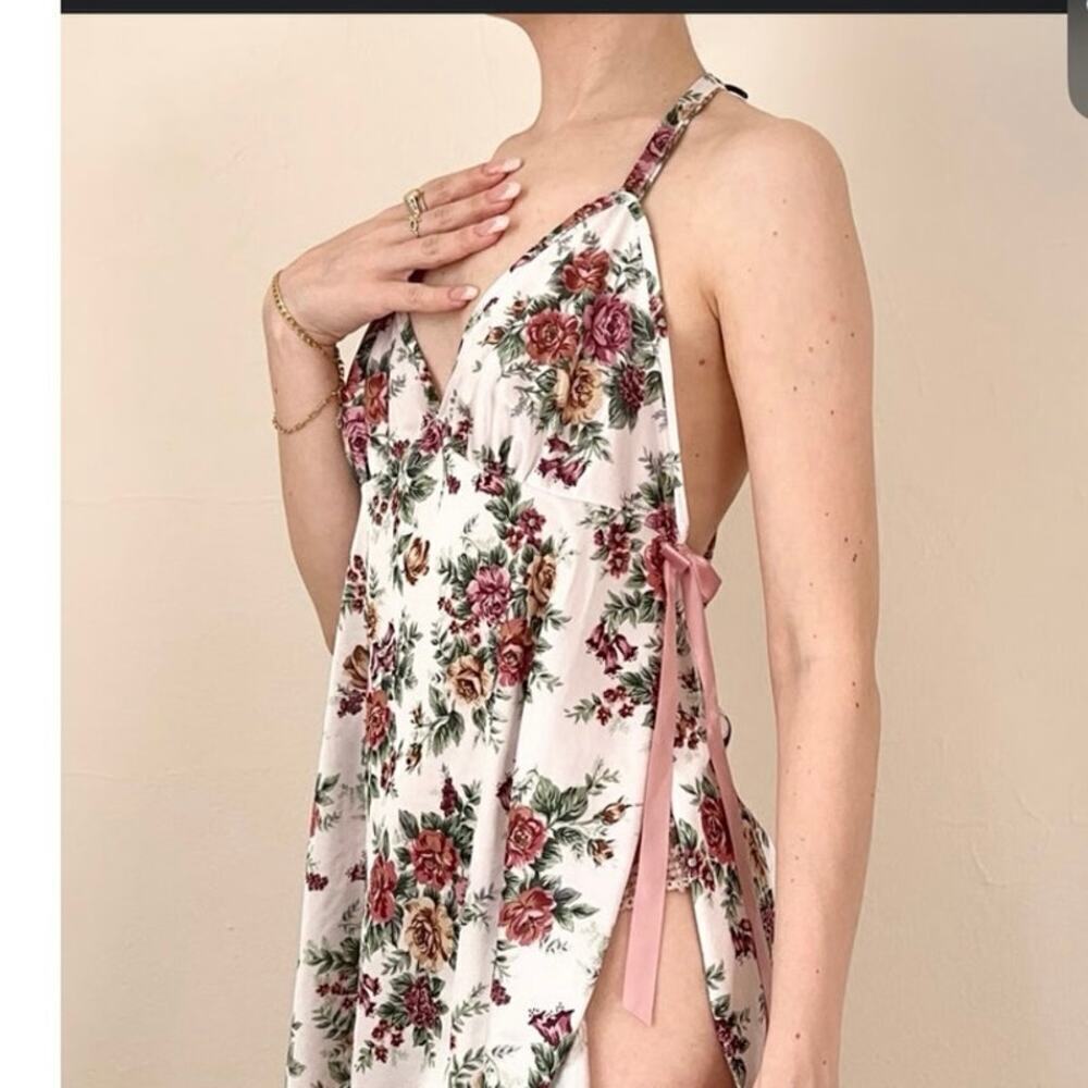 Vintage babydoll floral top sz s